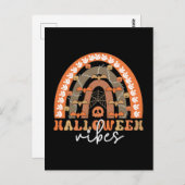 Halloween Vibes Boho Regenbogen Fall Spooky Postkarte (Vorne/Hinten)