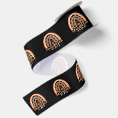 Halloween Vibes Boho Regenbogen Fall Spooky Satinband (Rückseite)
