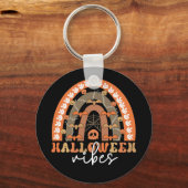 Halloween Vibes Boho Regenbogen Fall Spooky Schlüsselanhänger (Vorderseite)