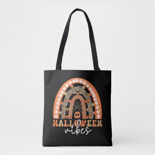 Halloween Vibes Boho Regenbogen Fall Spooky Tasche (Vorderseite)