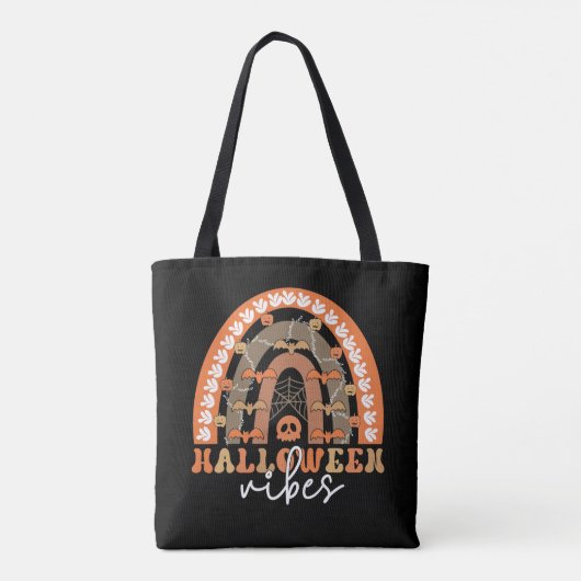 Halloween Vibes Boho Regenbogen Fall Spooky Tasche (Rückseite)