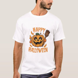 Halloween Vibes, Brooms, Candy Corn und Pumpkin T-Shirt