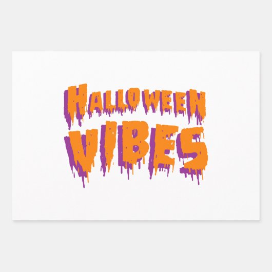 Halloween Vibes Geschenkpapier Set (Vorderseite)
