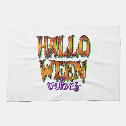 Halloween Vibes Geschirrtuch (Horizontal)