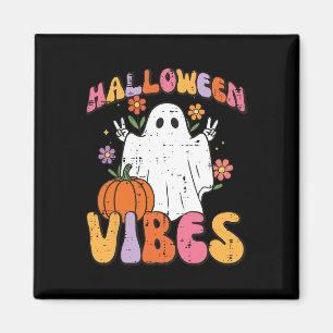 Halloween Vibes Ghost Peace Costume Groovy Women G Magnet