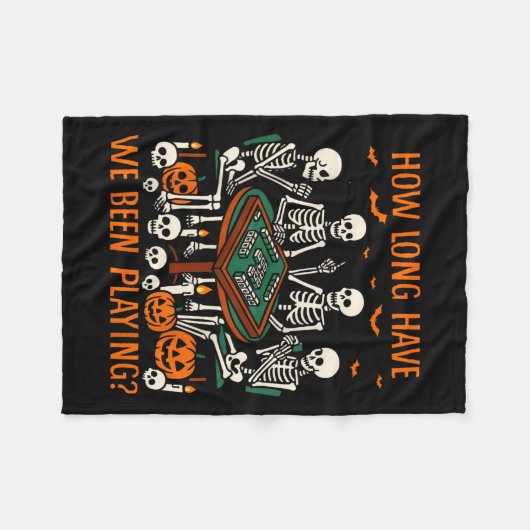 Halloween Vibes Mahjong Lover wie lange sind wir s Fleecedecke (Vorderseite (Horizontal))