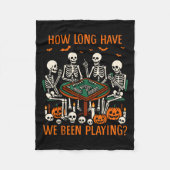 Halloween Vibes Mahjong Lover wie lange sind wir s Fleecedecke (Vorderseite)