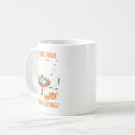 Halloween Vibes Mahjong Lover wie lange sind wir s Kaffeetasse (Vorderseite Links)