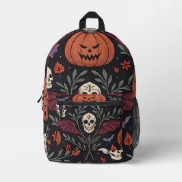 Halloween Vibes Pattern Bedruckter Rucksack