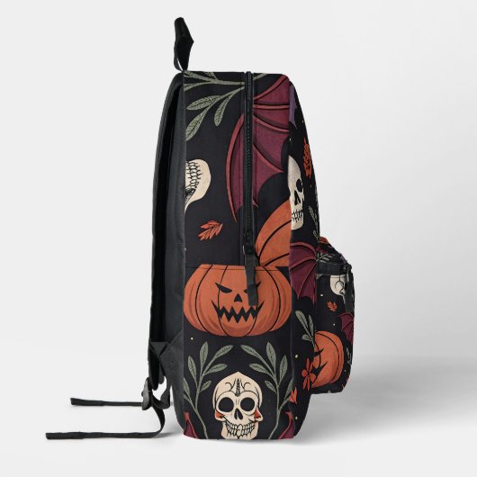 Halloween Vibes Pattern Bedruckter Rucksack (Links)