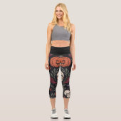 Halloween Vibes Pattern Capri Leggings (Vorderseite)