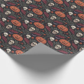 Halloween Vibes Pattern Geschenkpapier (Ecke)