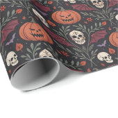 Halloween Vibes Pattern Geschenkpapier (Rolleneckpunkt)