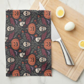 Halloween Vibes Pattern Geschirrtuch (Viertel Falte)