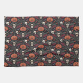 Halloween Vibes Pattern Geschirrtuch (Horizontal)