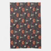 Halloween Vibes Pattern Geschirrtuch (Vertikal)