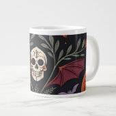 Halloween Vibes Pattern Jumbo-Tasse (Vorderseite Rechts)