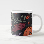 Halloween Vibes Pattern Jumbo-Tasse (Rechts)