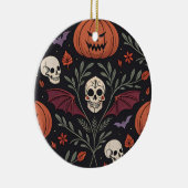 Halloween Vibes Pattern Keramik Ornament (Rechts)