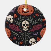 Halloween Vibes Pattern Keramik Ornament (Vorne)