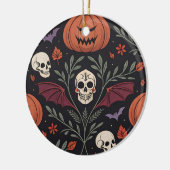 Halloween Vibes Pattern Keramik Ornament (Links)