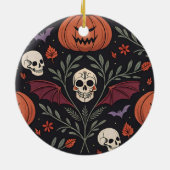 Halloween Vibes Pattern Keramik Ornament (Hinten)