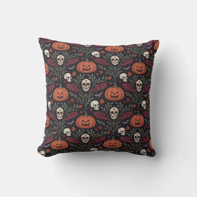 Halloween Vibes Pattern Kissen (Vorderseite)