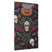 Halloween Vibes Pattern Klemmbrett (Rechts)