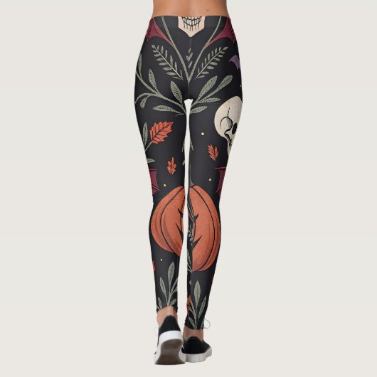 Halloween Vibes Pattern Leggings (Rückseite)