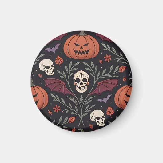 Halloween Vibes Pattern Magnet (Vorne)