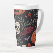 Halloween Vibes Pattern Milchtasse (Rechte Ecke)