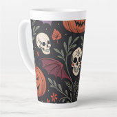 Halloween Vibes Pattern Milchtasse (Linke Ecke)