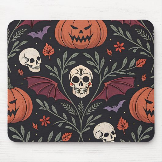 Halloween Vibes Pattern Mousepad (Vorne)