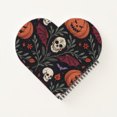 Halloween Vibes Pattern Notizblock (Rückseite)