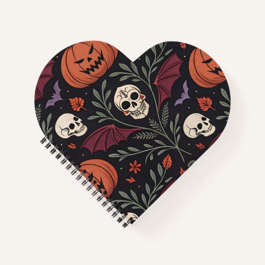 Halloween Vibes Pattern Notizblock (Vorderseite)