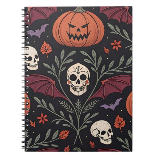 Halloween Vibes Pattern Notizblock (Vorderseite)