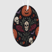 Halloween Vibes Pattern Ornament (Vorderseite)