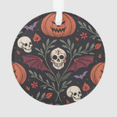 Halloween Vibes Pattern Ornament (Rückseite)