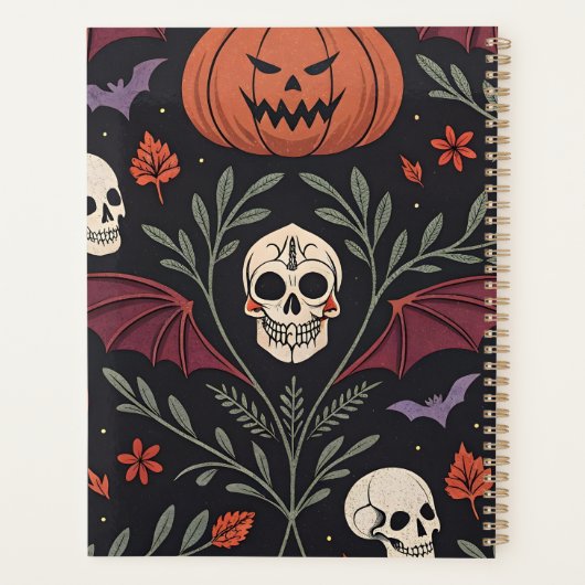 Halloween Vibes Pattern Planer (Rückseite)