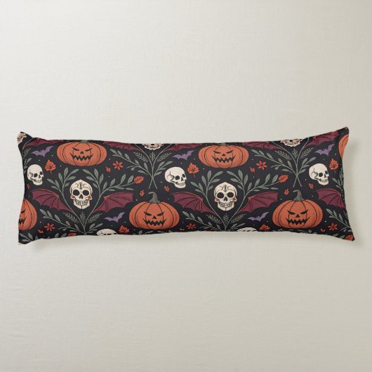 Halloween Vibes Pattern Seitenschläferkissen (Rückseite)