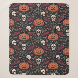 Halloween Vibes Pattern Sherpadecke