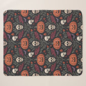 Halloween Vibes Pattern Sherpadecke (Vorderseite (Horizontal))