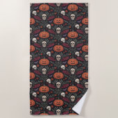 Halloween Vibes Pattern Strandtuch (Vorderseite)