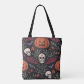 Halloween Vibes Pattern Tasche (Rückseite)