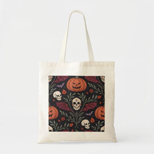 Halloween Vibes Pattern Tragetasche (Vorne)