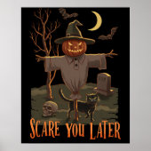 Halloween Vibes - Pumpkin Head Scarecrow Poster (Vorne)