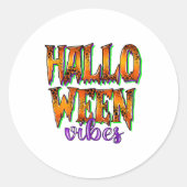 Halloween Vibes  Runder Aufkleber (Vorderseite)