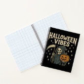 Halloween Vibes Sensenmann - Black Spiral Notebook Notizblock (Innenseite)