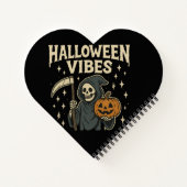 Halloween Vibes Sensenmann - Black Spiral Notizblock (Rückseite)