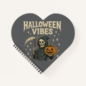 Halloween Vibes Sensenmann - Grauer Geist Notizblock (Vorderseite)